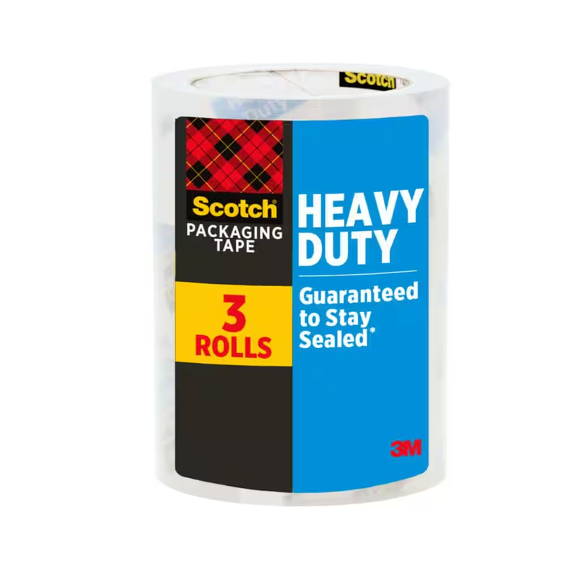 Scotch Packing Tape Heavy Duty Shipping Packaging Clear 3 Mil Box Tape Dispenser
