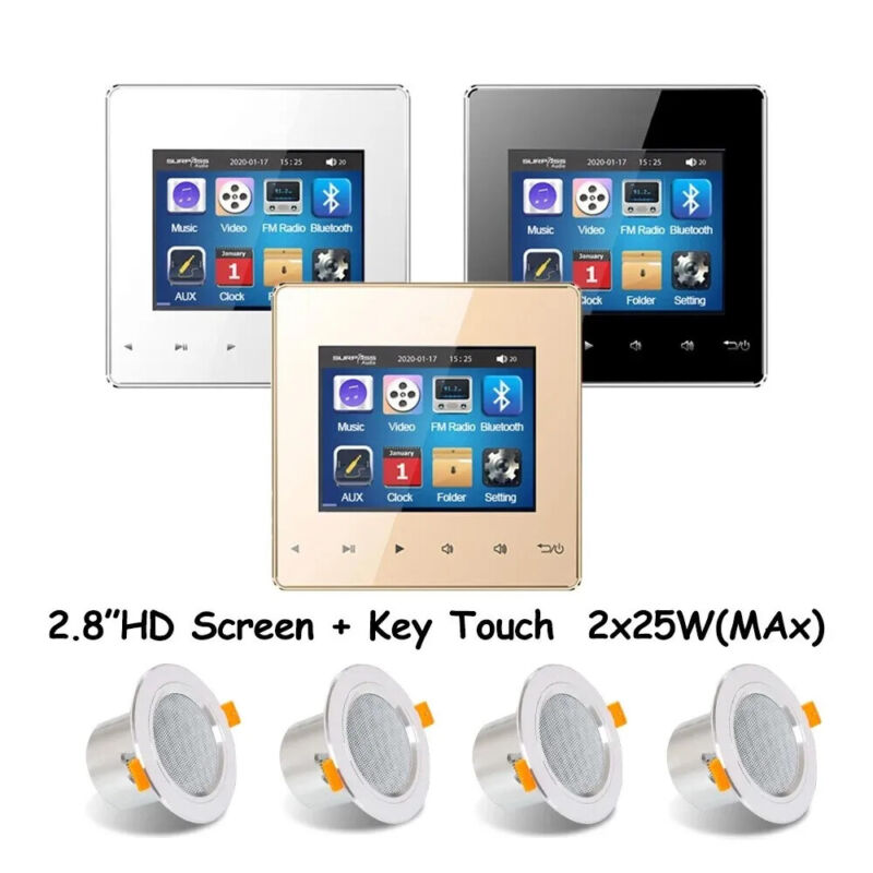 Mini Wall Amplifier Bluetooth Smart Sound System Theater Stereo Ceiling