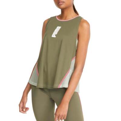 

Майка Puma Modern Sports с круглым вырезом женская зеленая повседневная спортивная 671800-32, Зеленый