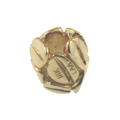 Authentic Trollbeads 18K Gold 21154 Mocha, Gold :0 RETIRED