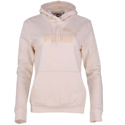

Puma Ess Logo Pullover Hoodie Женская белая повседневная спортивная верхняя одежда 84686099, Белый, Puma Ess Logo Pullover Hoodie