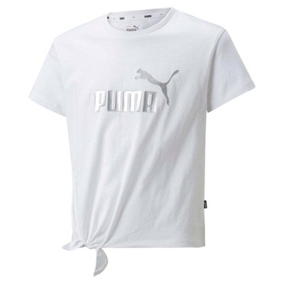 

Puma Ess+ Футболка с круглым вырезом и короткими рукавами с логотипом и завязкамиМолодежные девушки Размер  Повседневная, Белый, Puma Ess+ Logo Knotted Crew Neck Short Sleeve T-ShirtYouth