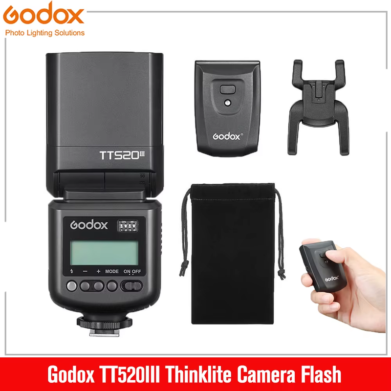 Godox TT520 III Thinklite Camera Flash 443MHz Wireless Triggering with Flash Tri
