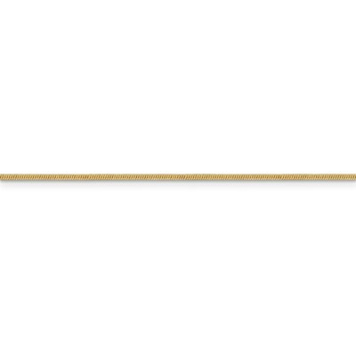 Pre-owned Superdealsforeverything Real 14kt Yellow Gold 1mm Round Snake Chain; 24 Inch; Lobster Clasp