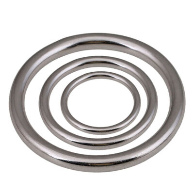 Small & Large STAINLESS STEEL O-Rings ~ WELDED Buckles Webbing Leathercraft Ring