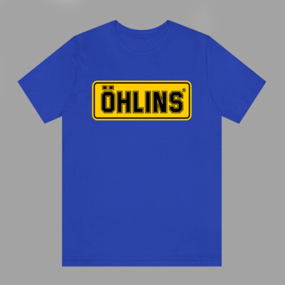 Ohlins Car Racing Suspension Men's Blue T-Shirt Size S-3XL