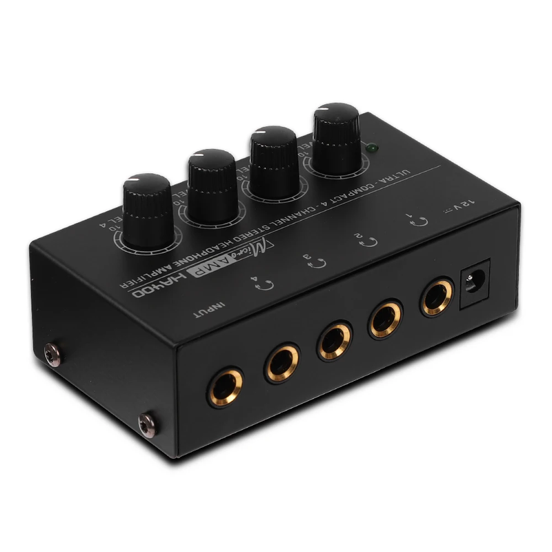 Top Deals 4 Channels Mini o Stereo Headphone Amplifier HA400 Ultra-Compact Audio