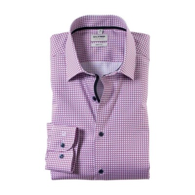 Olymp Level Five Men Shirt Business Shirt Red 211034 95 Fuchsia