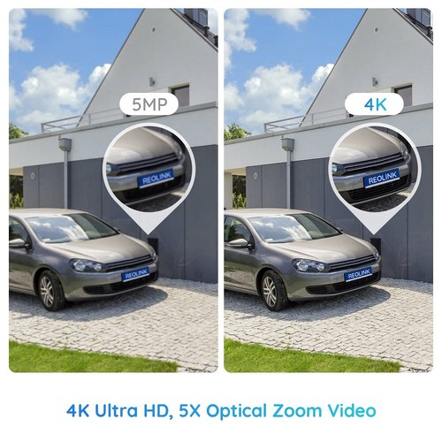 Reolink 4K POE IP Security Camera 5X Optical Zoom Person Vehicle Alerts RLC-811A