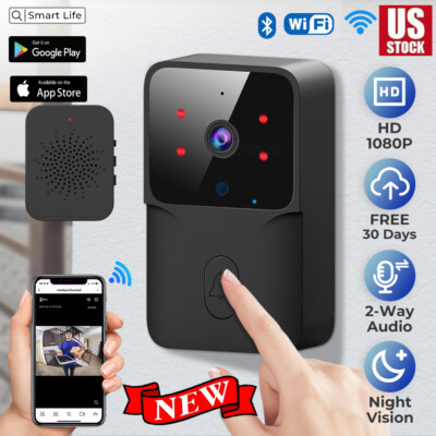 Smart Wireless WiFi Ring Doorbell Intercom Video Camera Door Bell Home Security