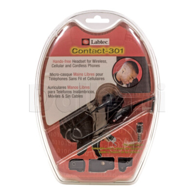 Labtec Contact-301 Over The Ear Headset New Old Stock In Package 2.5mm