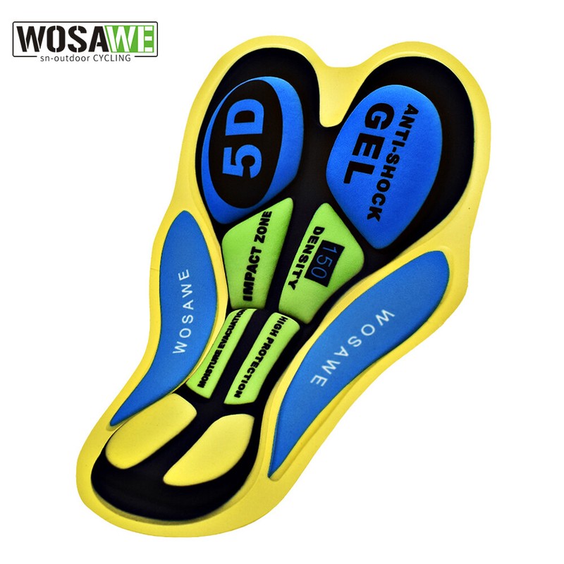 WOSAWE 5D DIY Pads for Shorts Pants Cycling Running MTB