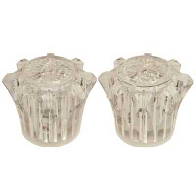 Proplus 133598 Universal Fit Crystal Handles Clear Pair