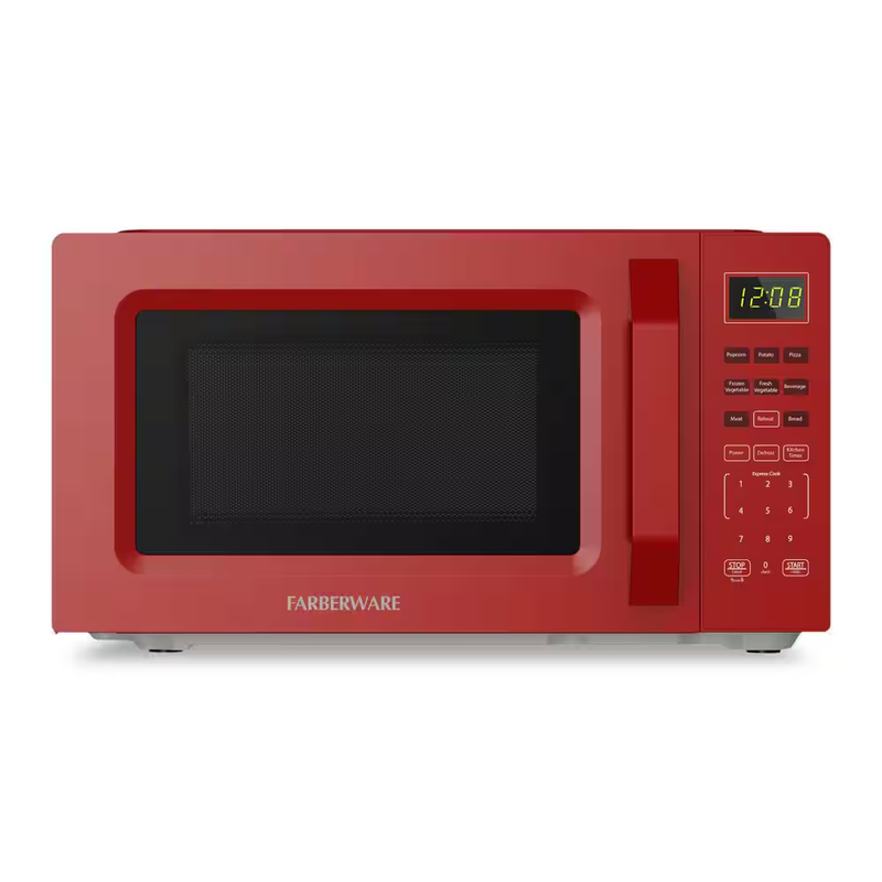 700-Watt Compact Countertop Microwave Oven-0.7 Cu. Ft. in Red