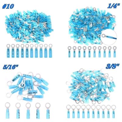 Waterproof Wire Crimp Connectors Heat Shrink Ring  22-10 AWG  Terminals