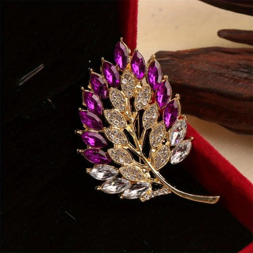 Elegant Classic Hollowed Leaves Brooch Pin for Women Gift