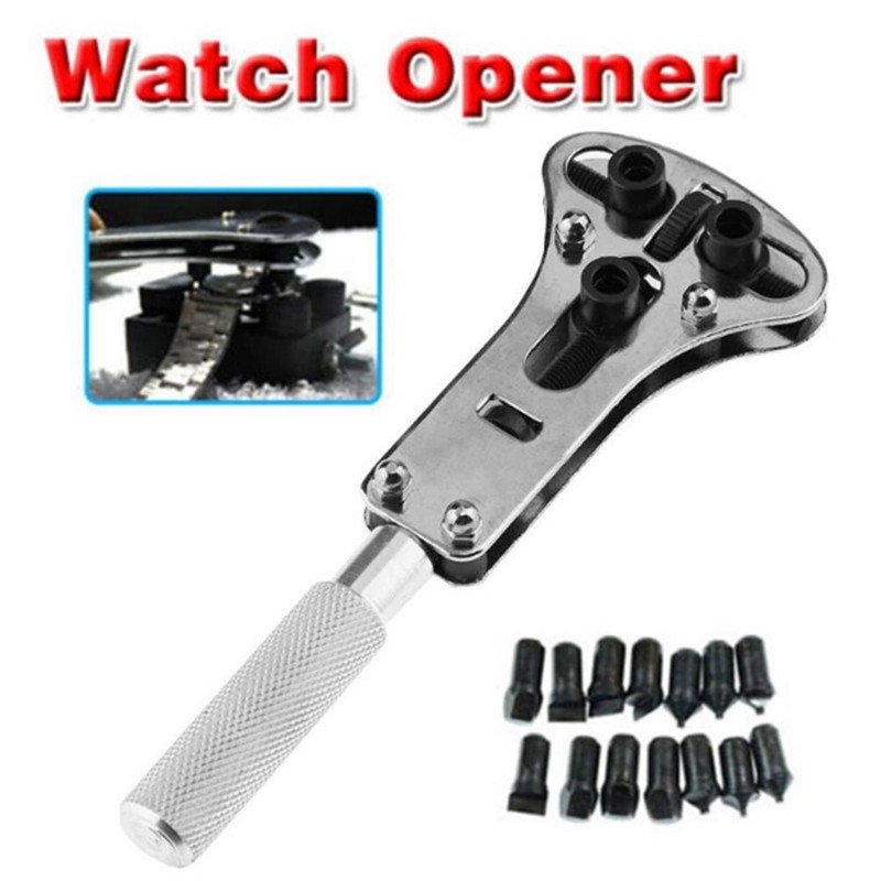 Wrist Watch Case Opener Adjustable Screw Back Remover Wrench Repair Tool eBay