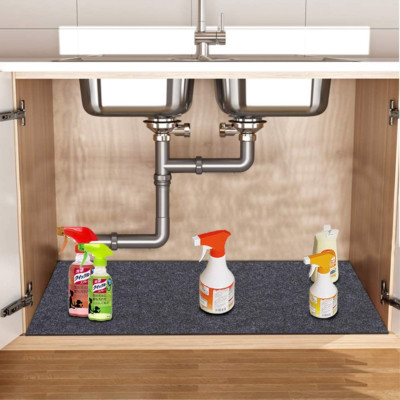 Under The Sink Mat kitchen cabinet mat Waterproof/Absorbent Protects Cabinets