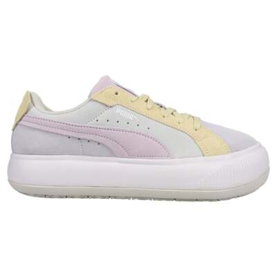 

Женские кроссовки Puma Suede Mayu Raw Lace Up Off White Повседневная обувь 383114-01, Puma Suede Mayu Raw Lace Up