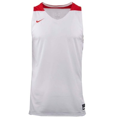 

Nike Elite Basketball Майка с V-образным вырезом Джерси мужская белая спортивная повседневная AV2095-1, Белый, Nike Elite Basketball V Neck Tank Top Jersey