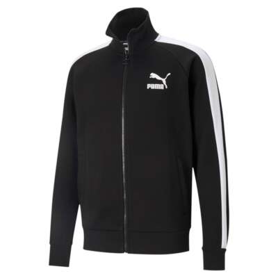 

Мужская спортивная куртка Puma Iconic T7 Full Zip, размер , повседневная спортивная верхняя одежда 5313, Черный, Puma Iconic T7 Full Zip Track Jacket