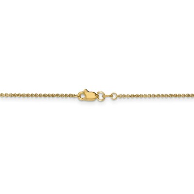 Pre-owned Superdealsforeverything Real 14kt Yellow Gold 1.4mm Round Cable Chain; 18 Inch; Lobster Clasp