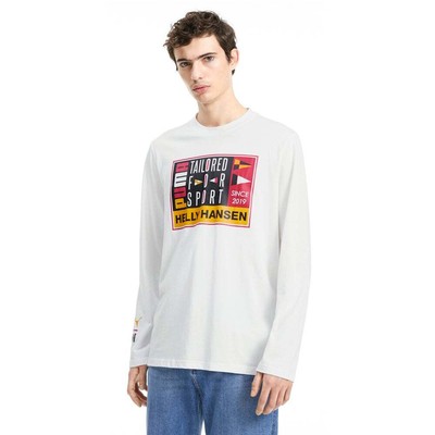 

Puma Helly Hanson X Футболка с длинным рукавом Мужские белые повседневные топы 597148-02, Белый, Puma Helly Hanson X Long Sleeve T-Shirt