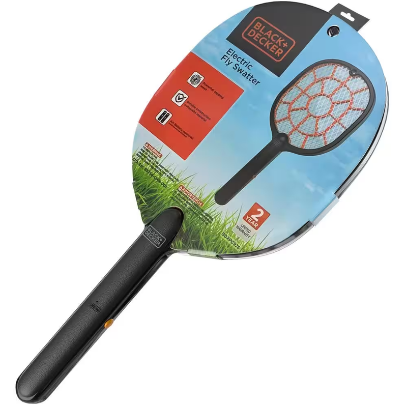 Handheld Bug Zapper Tennis Racket Battery Fly Swatter Mosquito Racket Killer