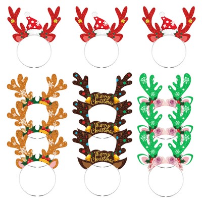12pcs Hair Accessories Cosplay Festival Costume Party Reindeer Headband