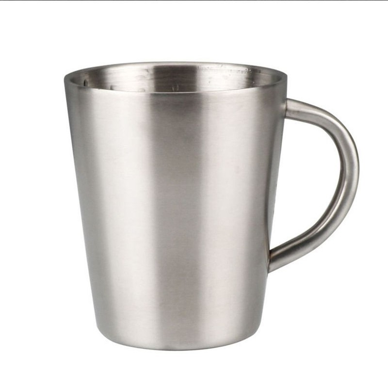Stainless Steel Cup Mug Drinking Coffee Beer Mugs Picnic Camping Travel 300ml UK