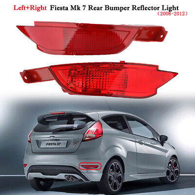 Left+Right Rear Bumper Reflector Light Fog Lamp For 2008- Ford Fiesta Mk7 VII