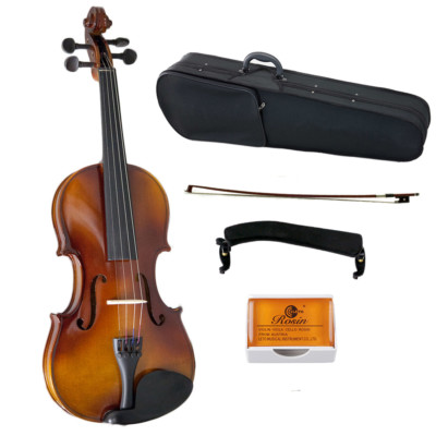 Sky Solid Wood Violin 4/4 Full Size LEFT HAND Style w Case, Rosin and Bow 