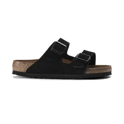 Birkenstock Arizona Soft Footbed Suede Sandal - Black