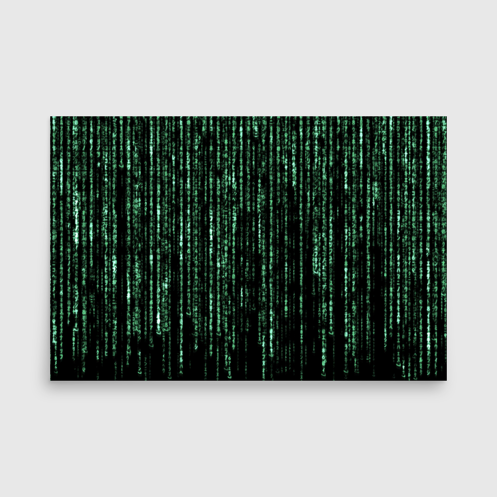 36x24" Vintage Gallery Art Poster: The Matrix Movie Code Rain Original Art New