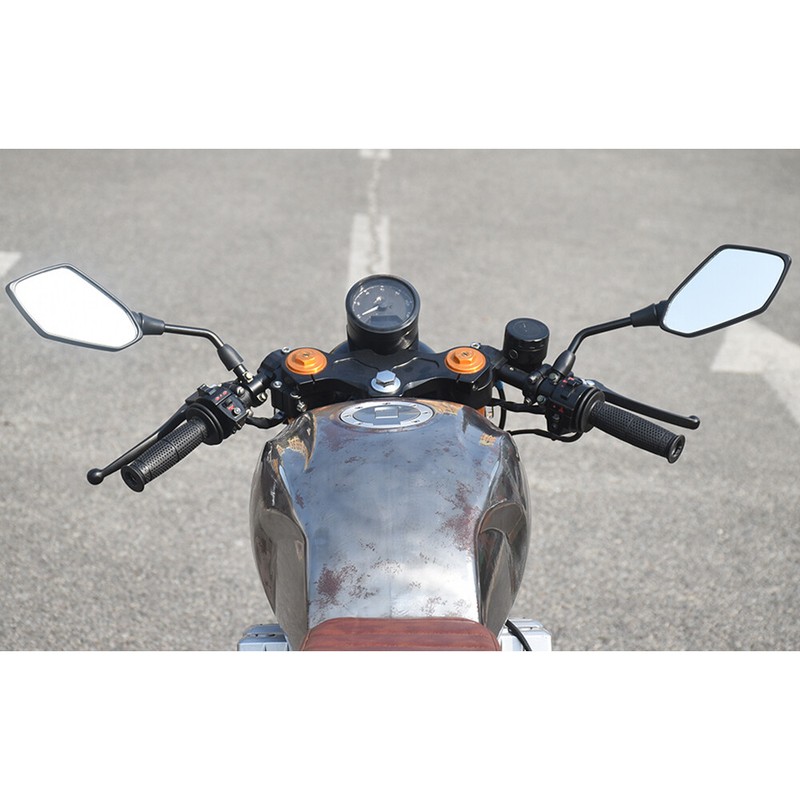 2x Black Motorcycle Rear View Mirror For Honda Monkey Z125M Z125MA