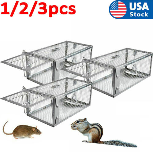 New Cage Trap Live Humane for Squirrel Chipmunk Rat Mice Rod