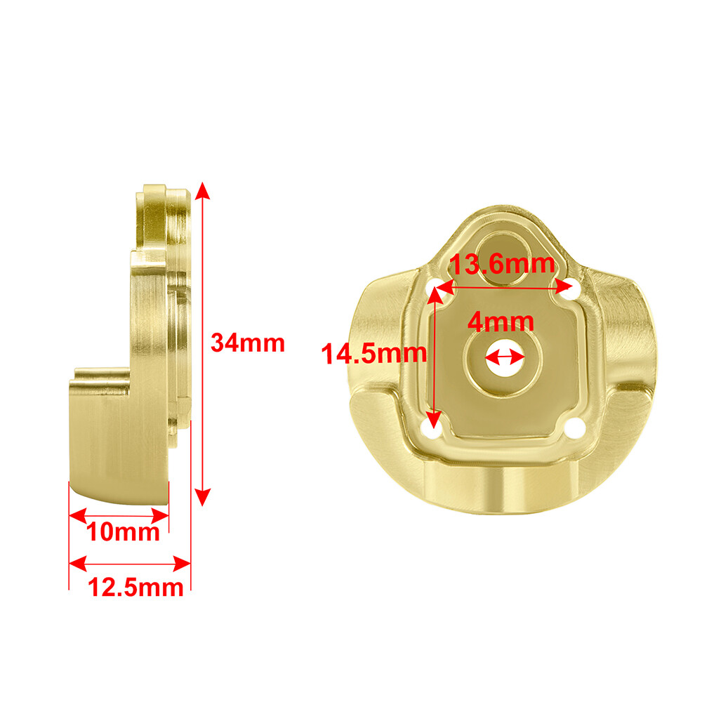 2/4PCS Brass Outer Portal Covers Counterweight for 1/18 Axial UTB18 Capra Buggy
