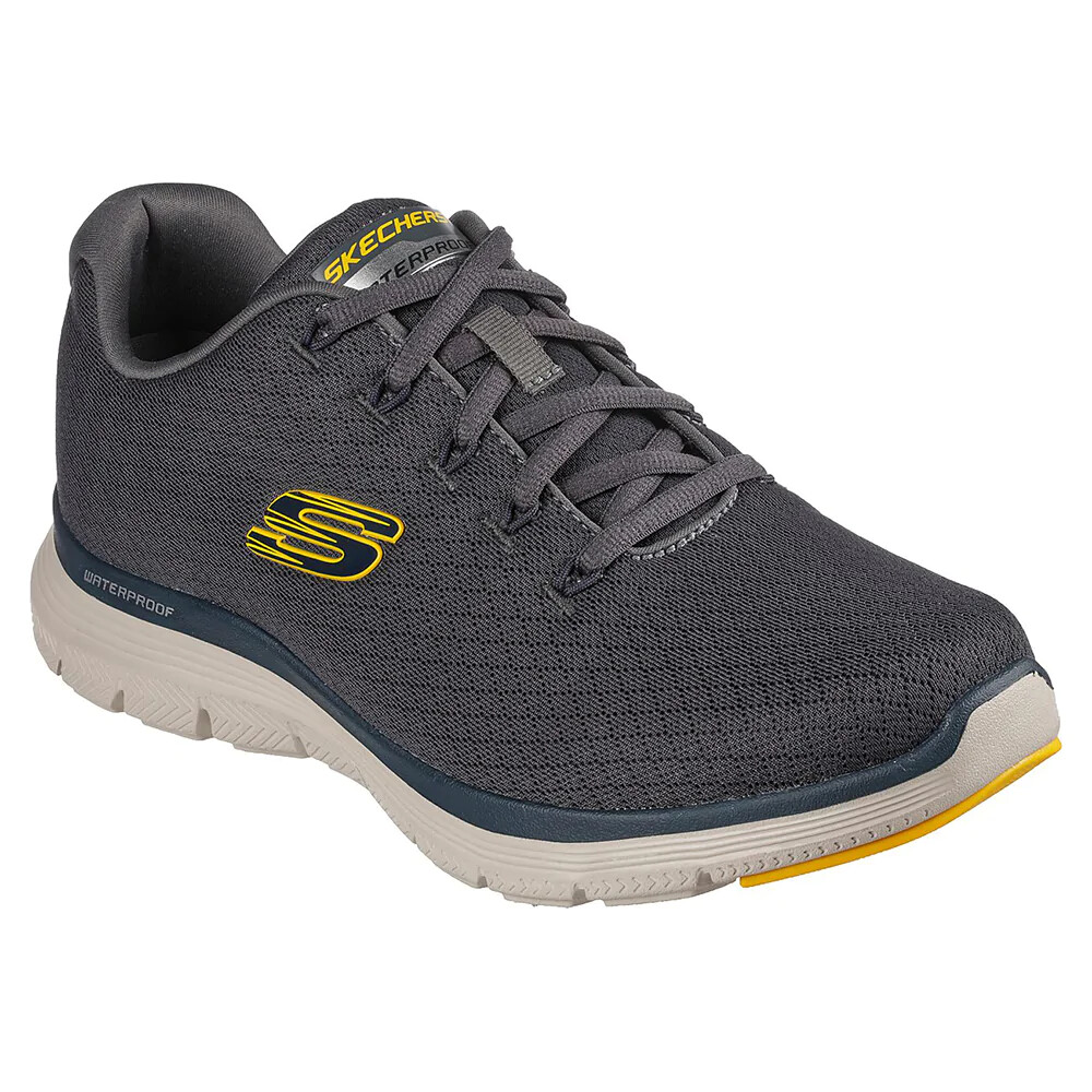 

Мужская обувь Skechers водонепроницаемая Flex Charcoal Memory Foam Mesh Sport Comfort 232231, Серый, Skechers Flex