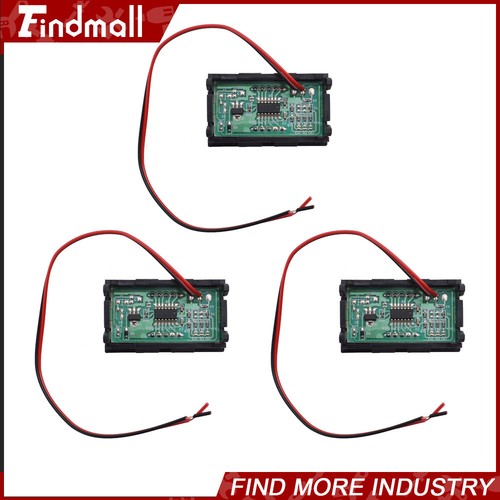 3× DC 4.5-30V Blue LED 3Digital Display Voltage Meter Voltmeter Panel Motorcycle