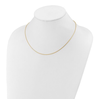 Pre-owned Diamond2deal 14k Yellow Gold 1.2mm Fancy Link 18" Chain Necklace 2.39gram