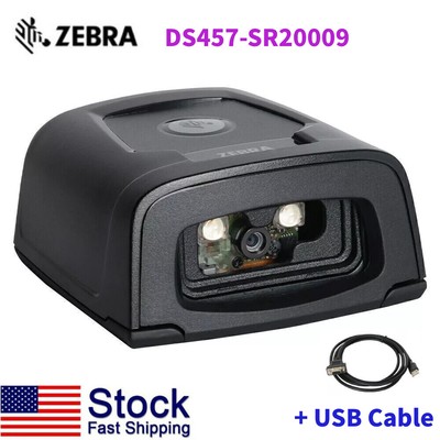 US STOCK Zebra DS457-SR20009 1D 2D Fixed Mount Reader Barcode Scanner USB Cable