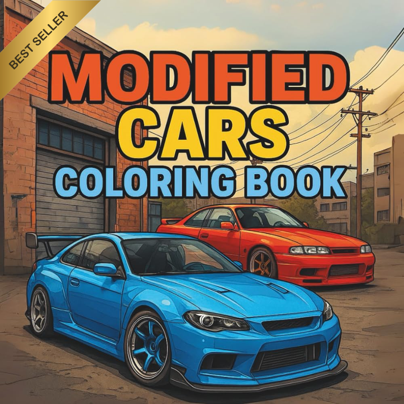 Modified Cars Coloring Book: 50 Custom-Tuned Vehicles to Color and Personalize