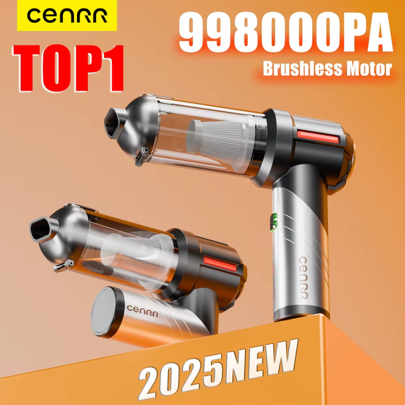 Mini Car Vacuum Cleaner Powerful 998000PA Cordless Portable Vacuum Cleaner for