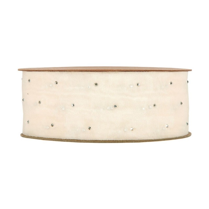 Ruban Strass Diamants 4cmx20m CrÃMe