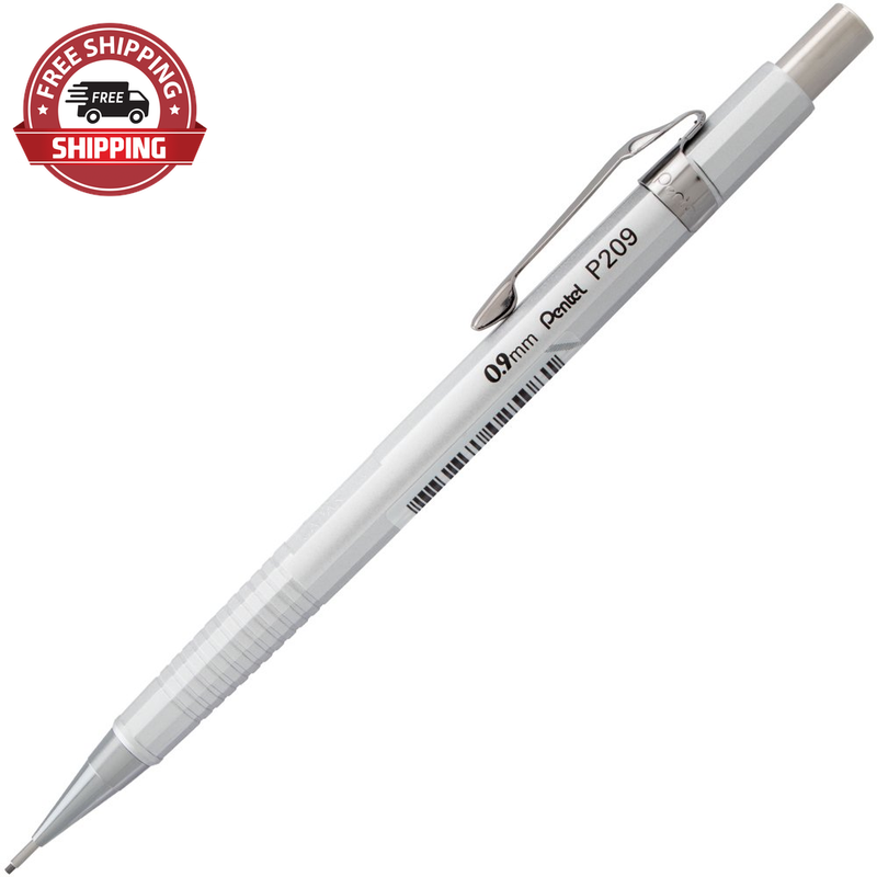 Pentel Sharp Mechanical Pencil, .9Mm, Metallic Silver