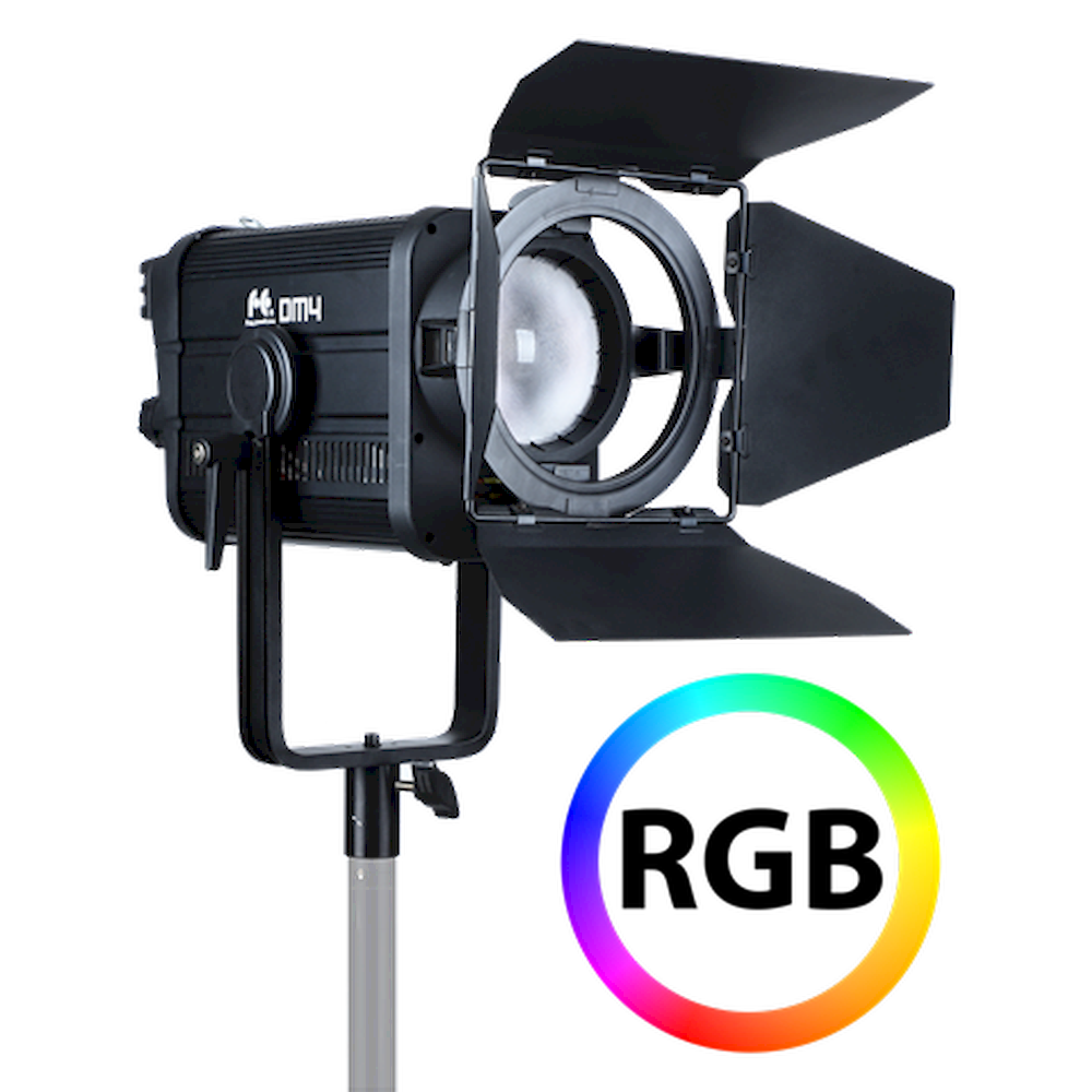 FALCON EYES DM4 RGBW Bi-Color LED Fresnel, DMX,  Dimmbar, 2800K-10000K, 400W