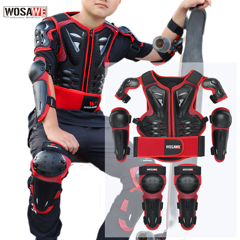 WOSAWE Kids Chest Armor Jacket Protector Cycling Gear BMX Di