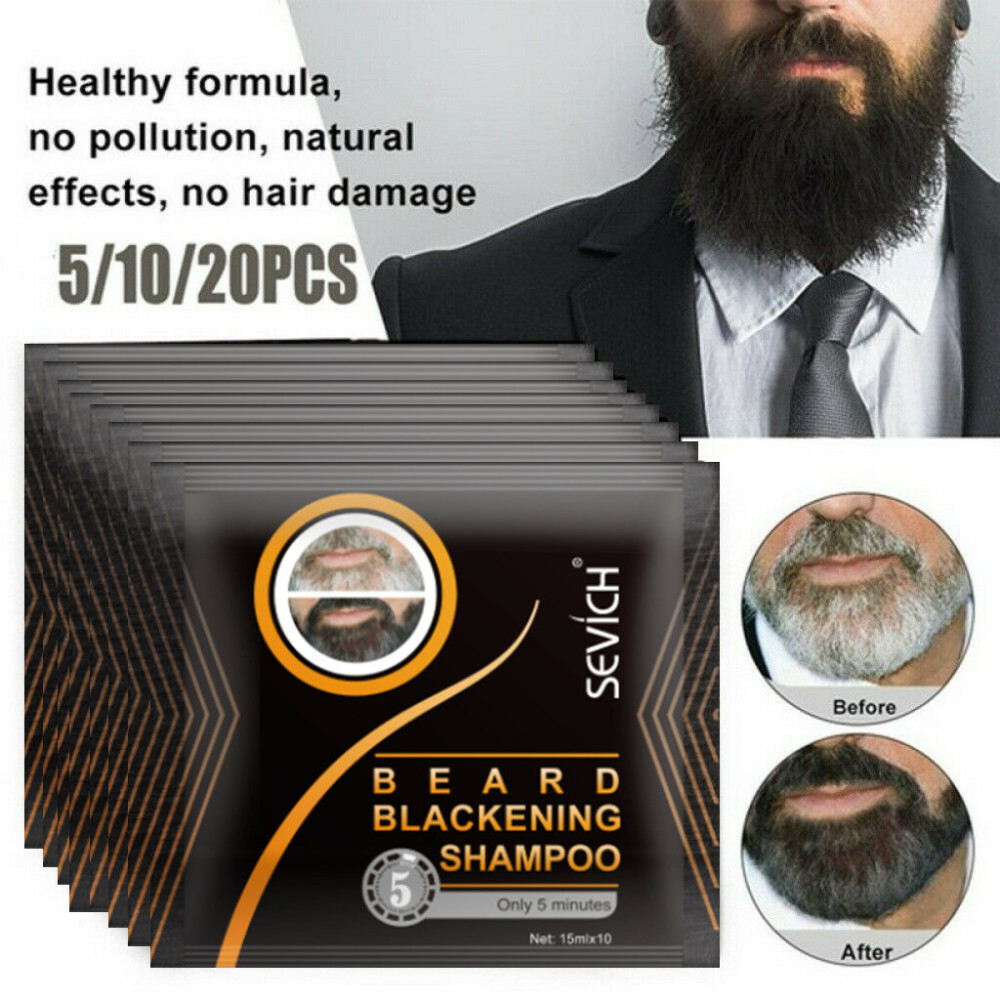 Fast Dye Black Mustache Beard Darkening Shampoo