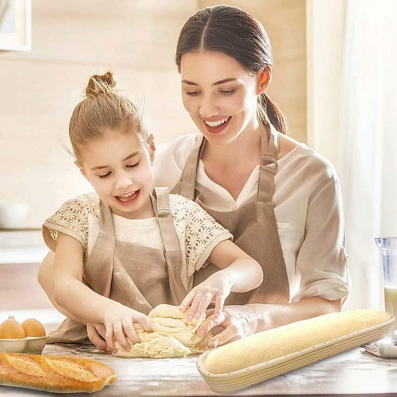 2 pack of 10 inch Sourdough Bread Bakery Basket,Oval Bread Banneton Proofing Bas
