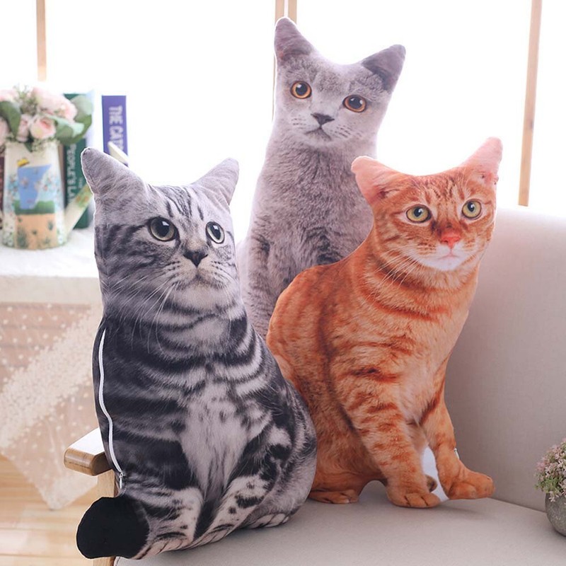 3D The Simulation Cat Cushion Cover Car /Hotel Home Decoration Pillow Case Cover